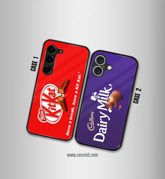 Chocolate Love Premium Glossy Couple Combo Cases