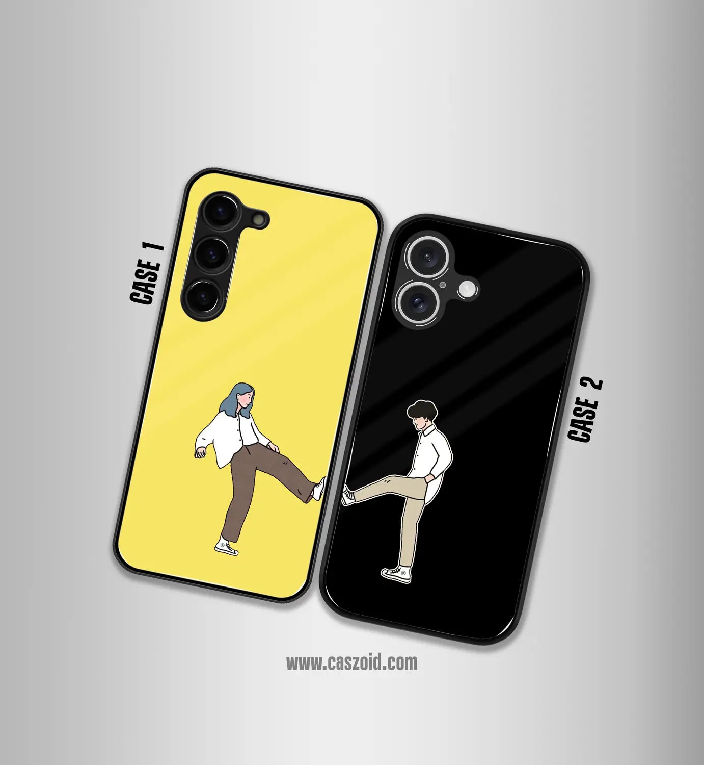 dancing couples premium glossy couple combo cases