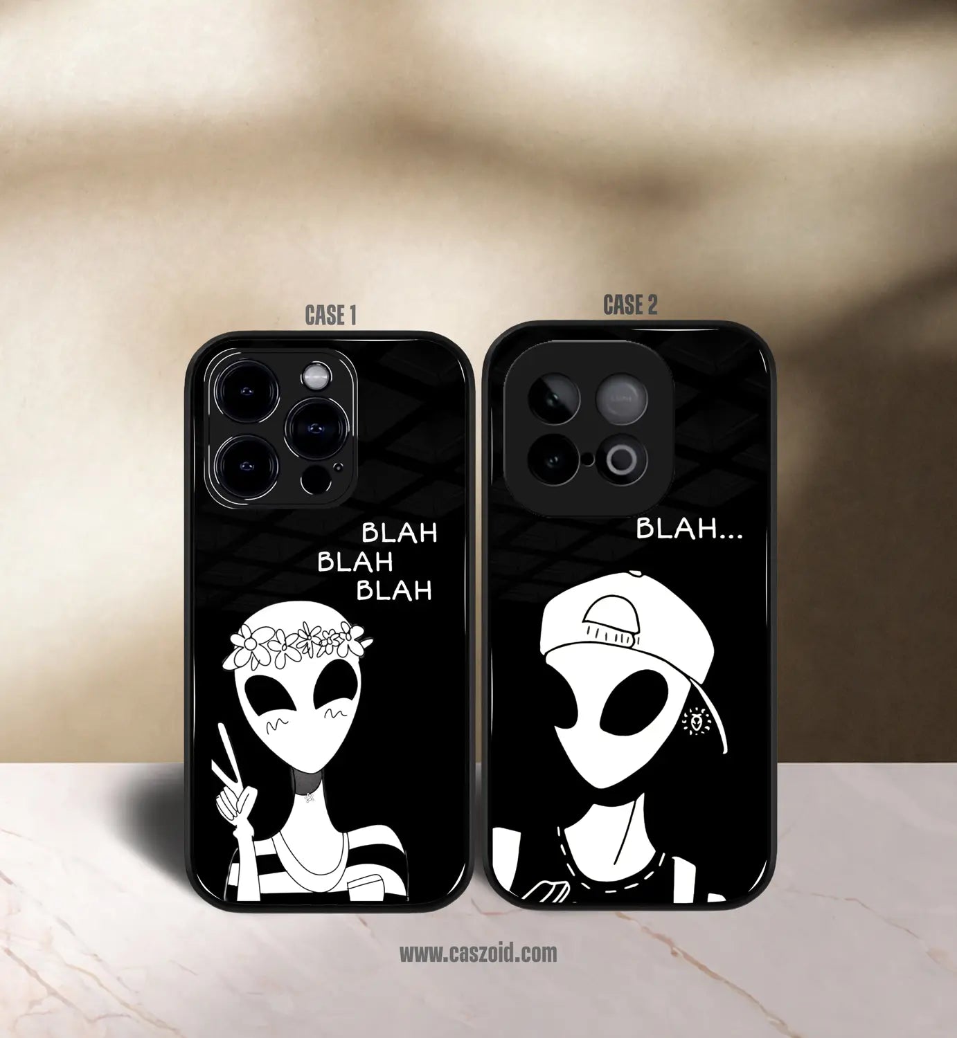alien couples blah premium glossy couple combo cases