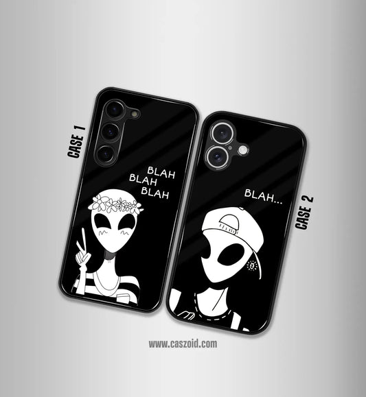 Alien Couples Blah Premium Glossy Couple Combo Cases