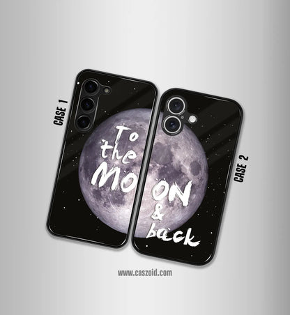 Love You to the Moon Premium Glossy Couple Combo Cases