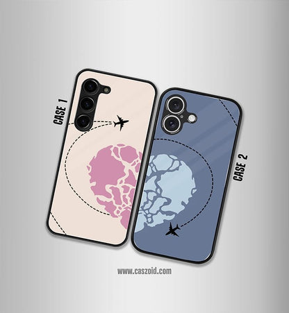 Travel with Love Premium Glossy Couple Combo Cases