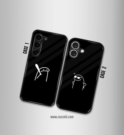 War & Love Black Premium Glossy Couple Combo Cases