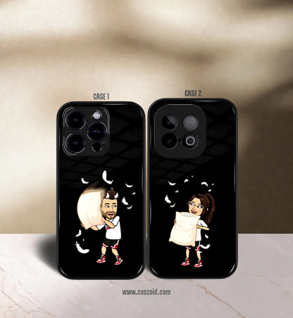 Love is in the Air Premium Glossy vector Couple Combo cases