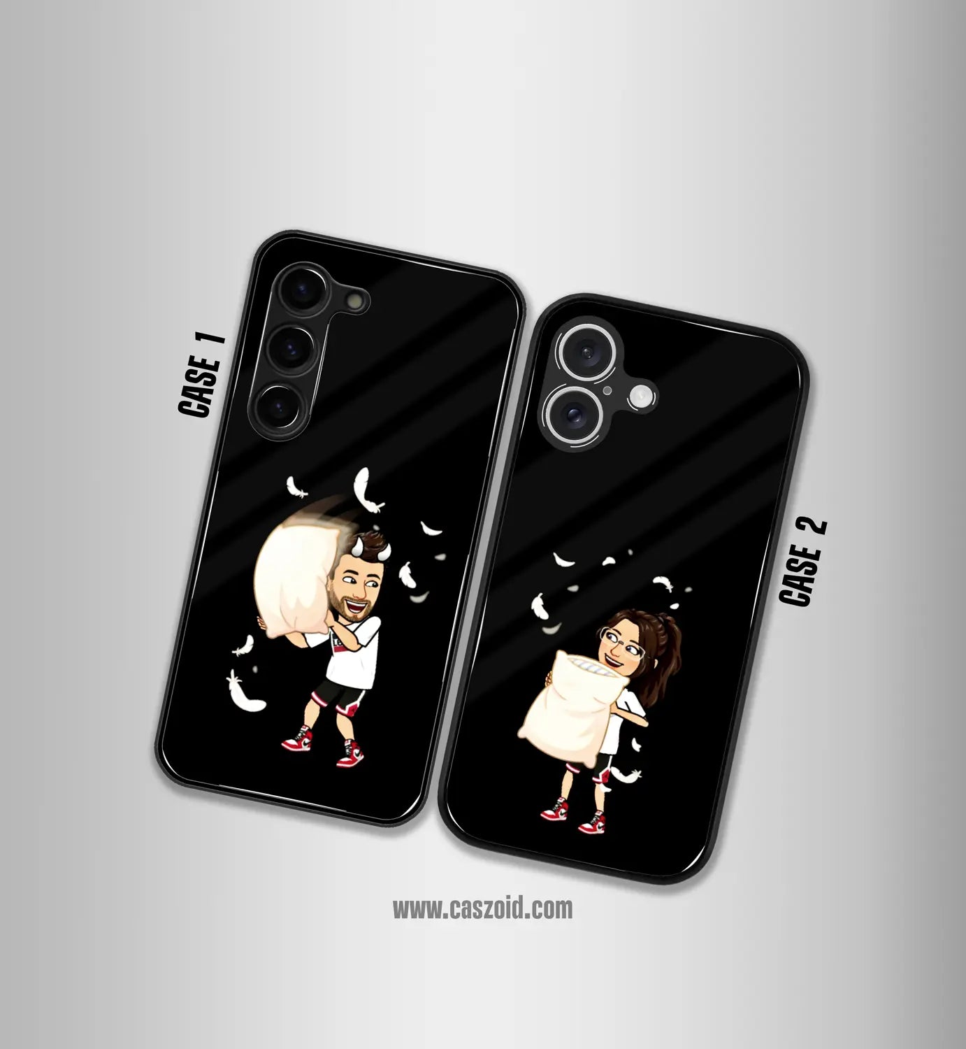 love is in the air premium glossy vector couple combo cases