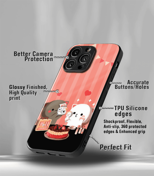 Lovely Pandas Premium Glossy Phone Case
