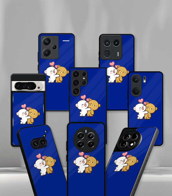 cute pandas premium glossy phone case