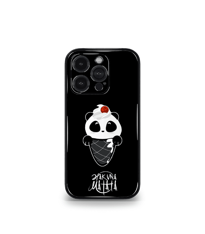 black panda premium glossy phone case