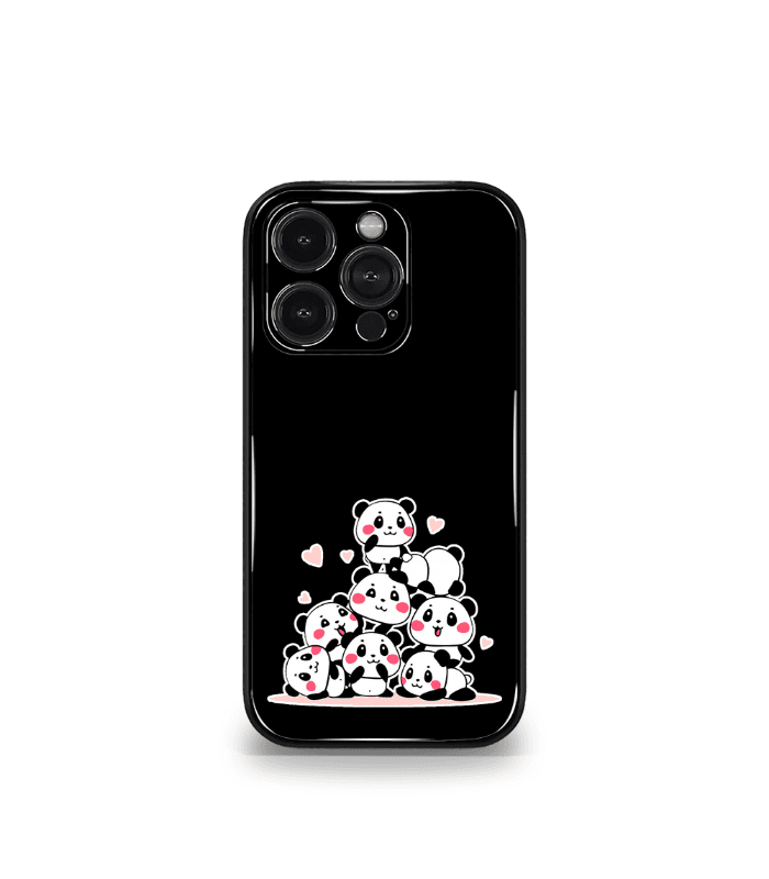 bunch of pandas premium glossy phone case