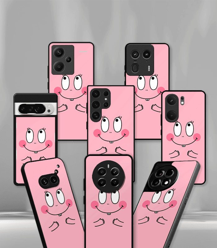 pink face premium glossy phone case