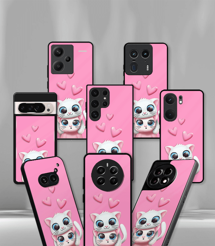romantic kittys premium glossy phone case