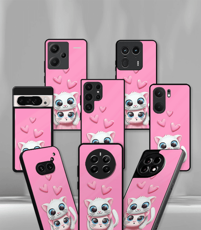Romantic Kittys Premium Glossy Phone Case
