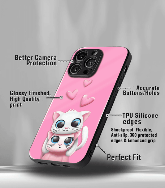 Romantic Kittys Premium Glossy Phone Case