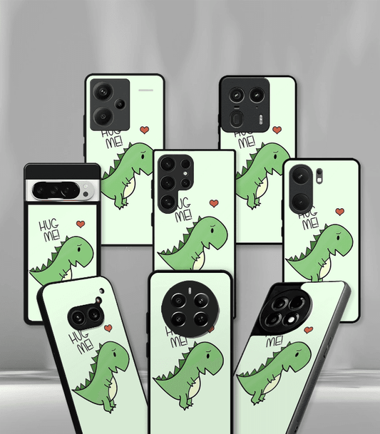 Hug me Dino baby Premium Glossy Phone Case
