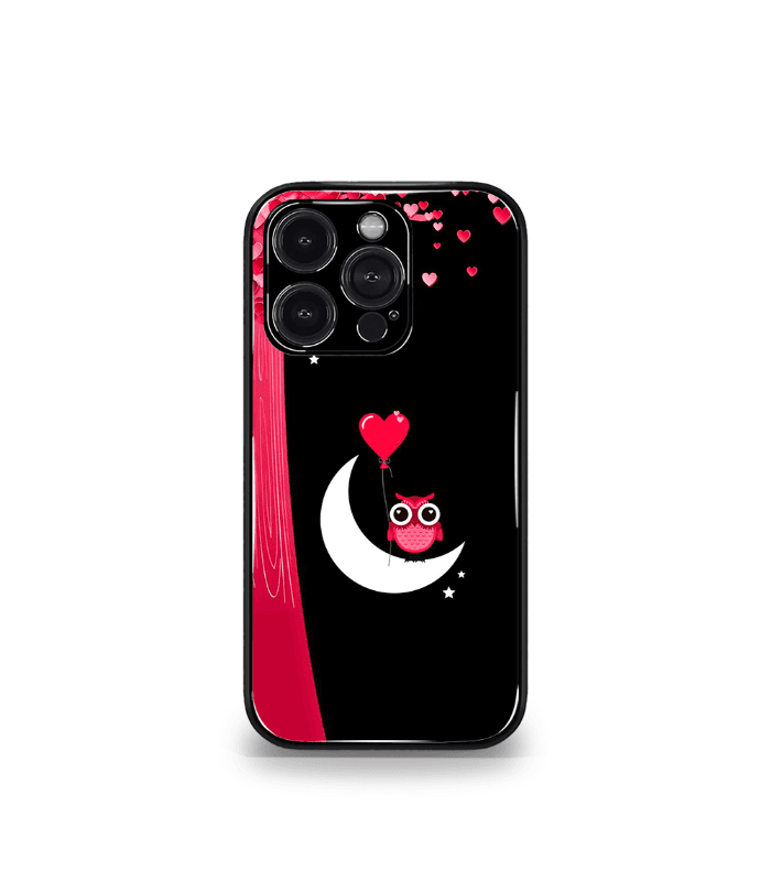 lovely owl premium glossy phone case