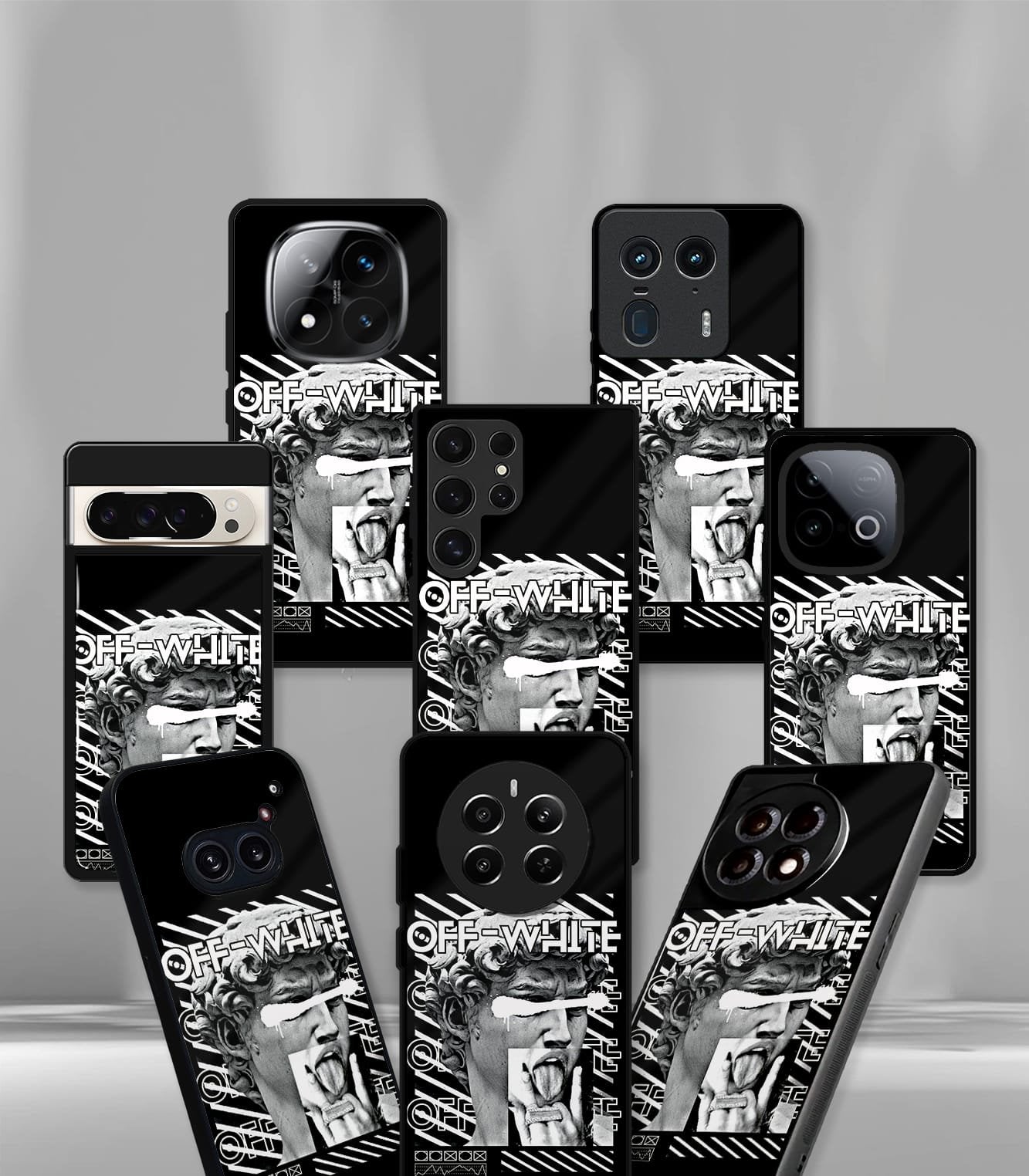 cutout patternic premium glossy phone case compatible for every phone models.