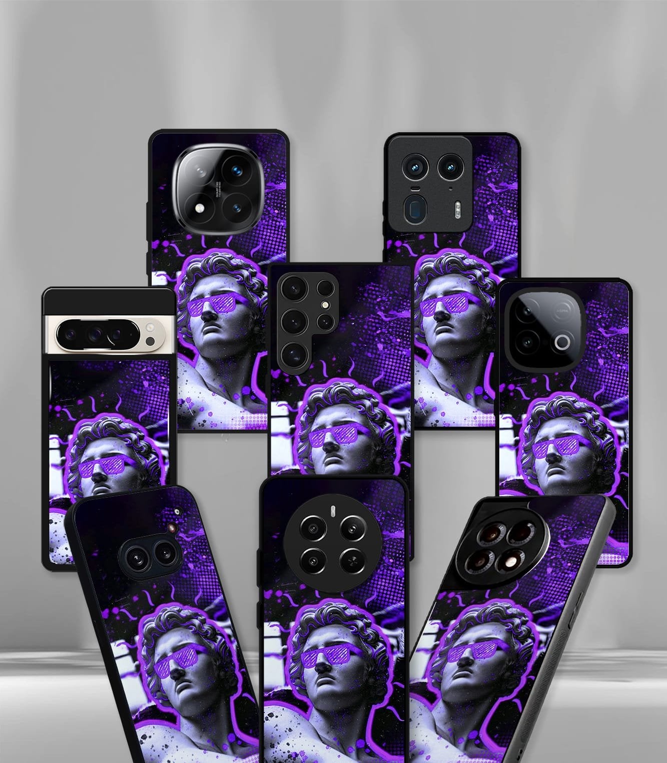 cutout patternic premium glossy phone case compatible for every phone models.