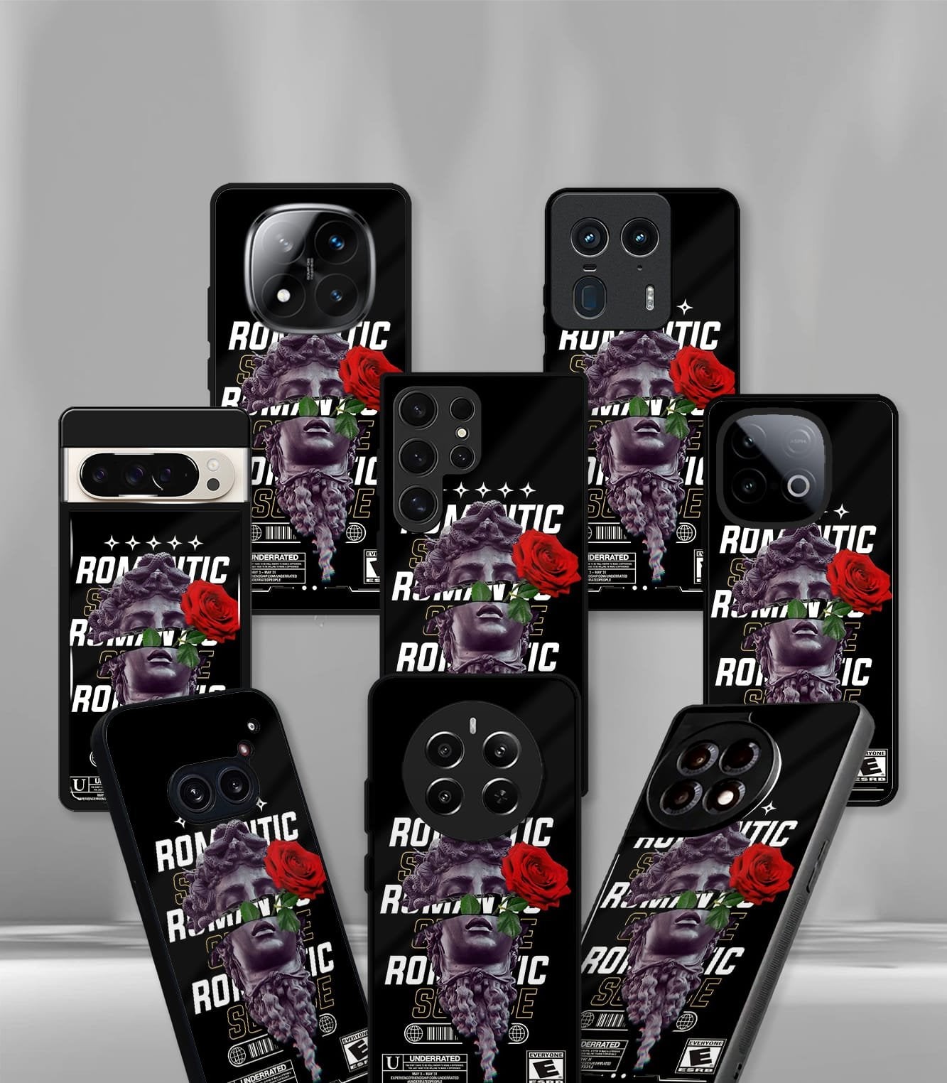 cutout patternic premium glossy phone case compatible for every phone models.