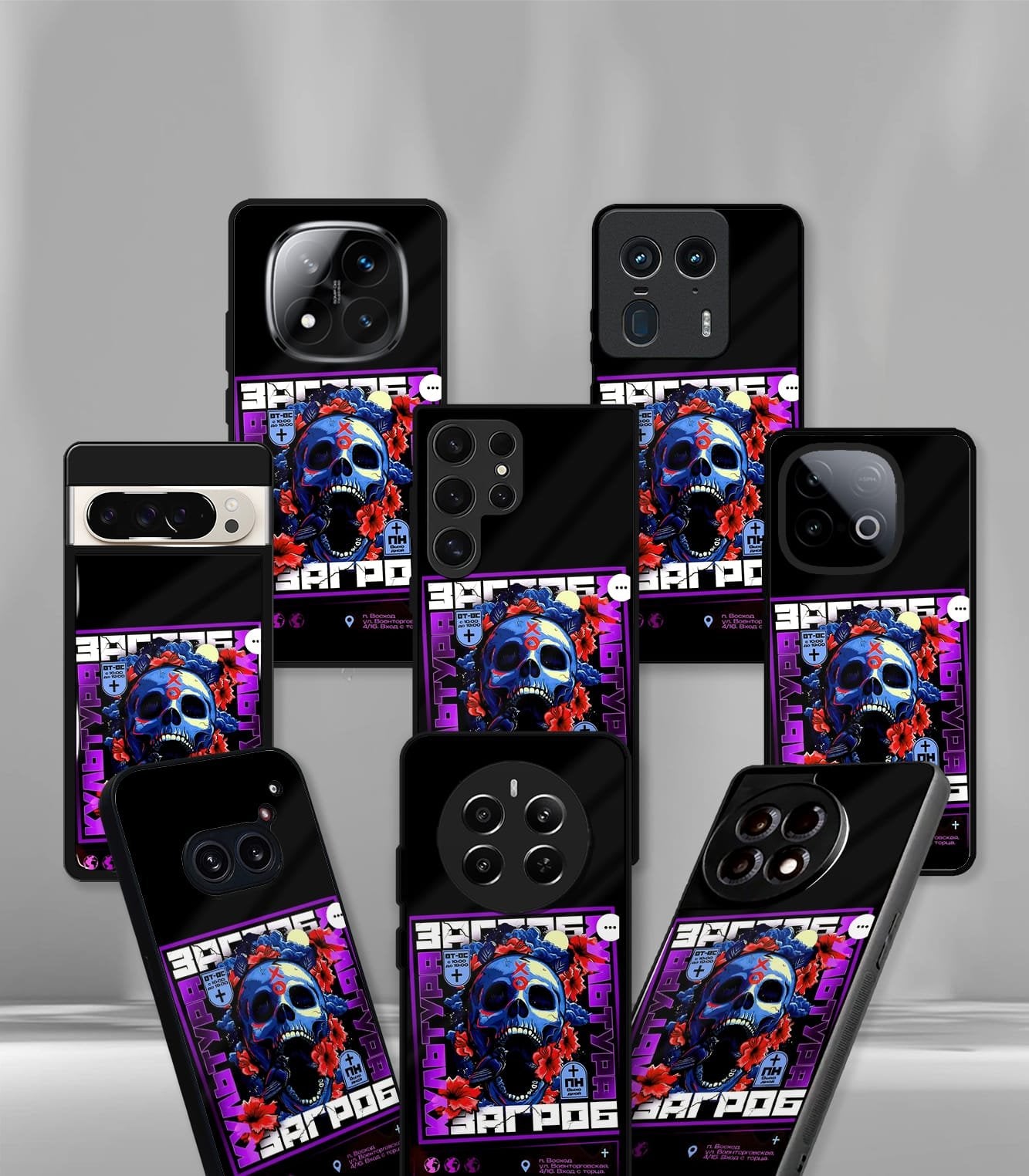 cutout patternic premium glossy phone case compatible for every phone models.