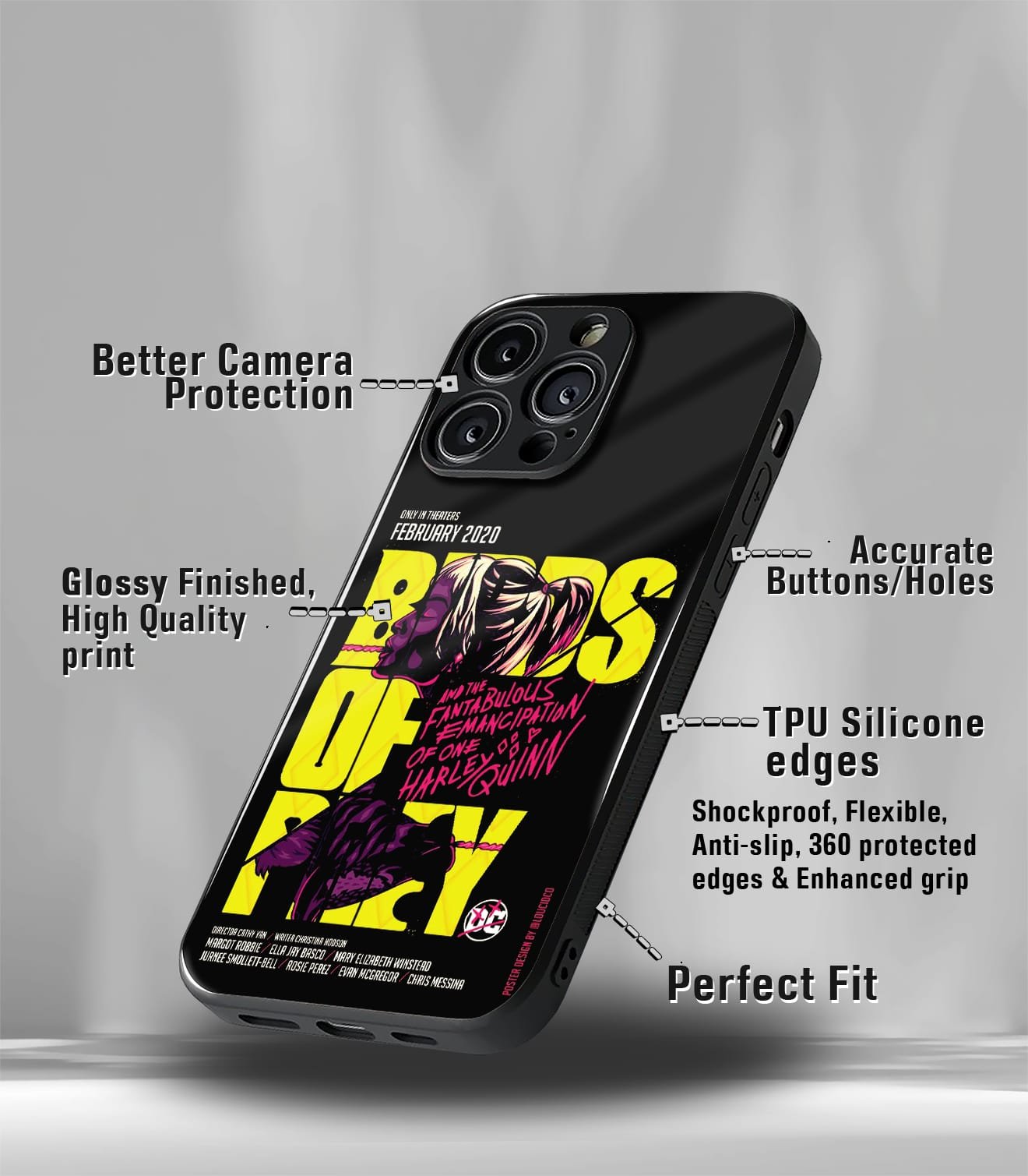 cutout patternic premium glossy phone case compatible for every phone models.