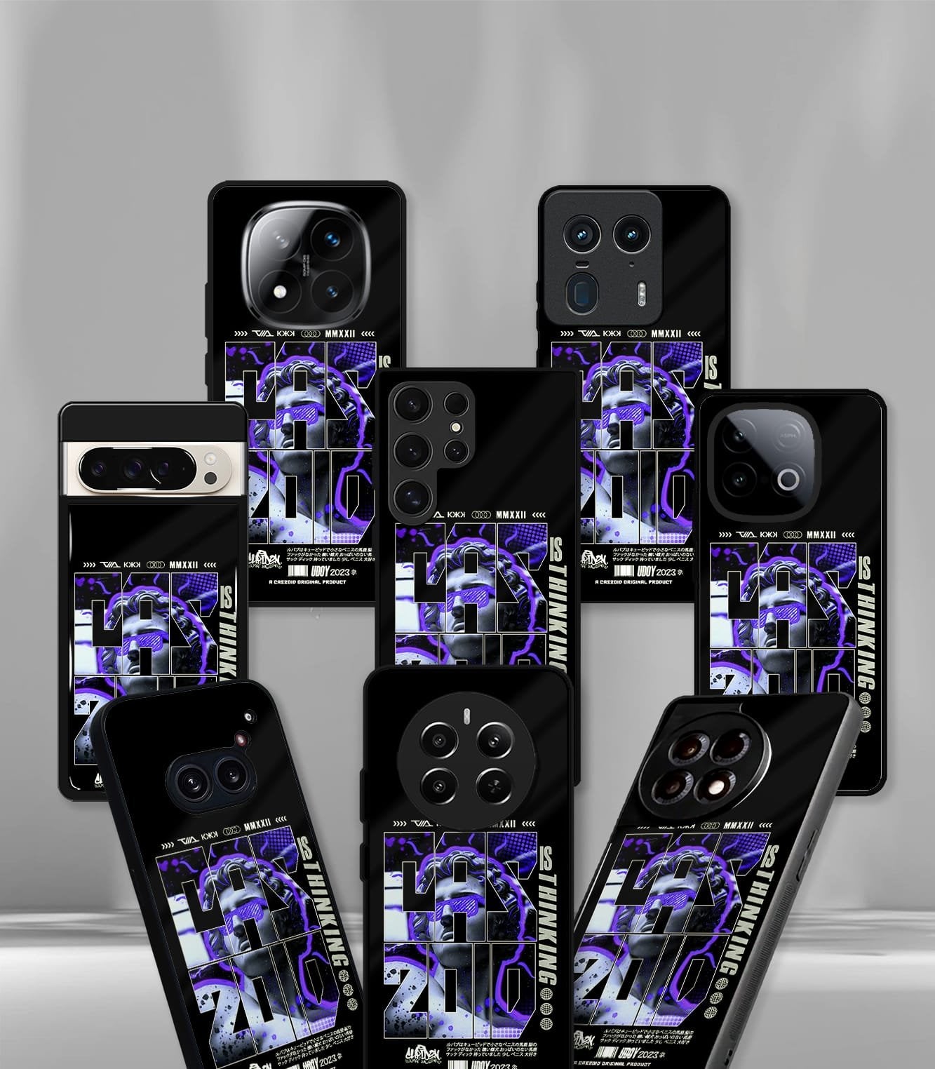 cutout patternic premium glossy phone case compatible for every phone models.