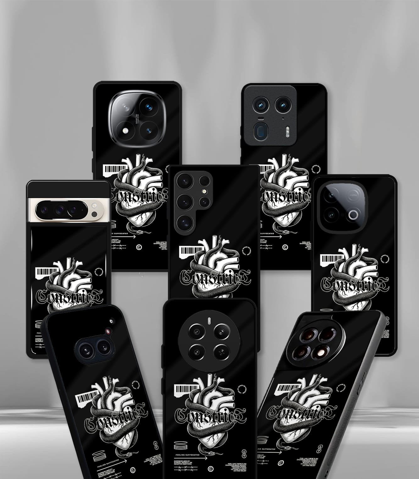 cutout patternic premium glossy phone case compatible for every phone models.