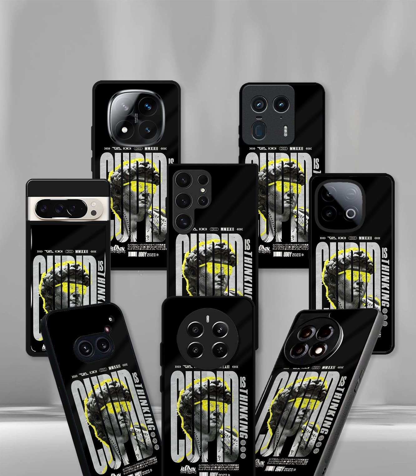 cutout patternic premium glossy phone case compatible for every phone models.