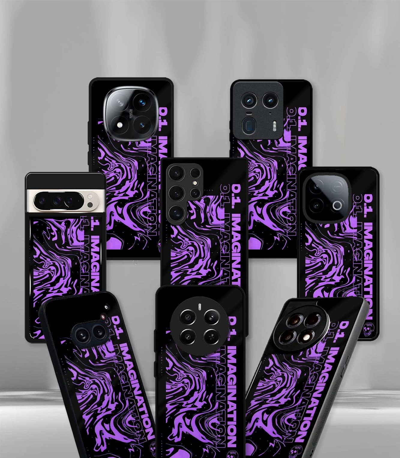 cutout patternic premium glossy phone case compatible for every phone models.