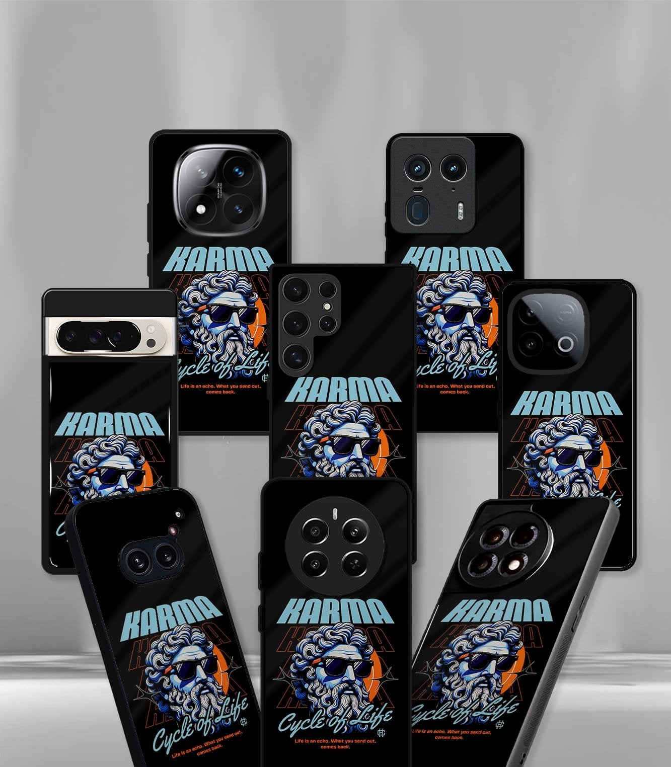 cutout patternic premium glossy phone case compatible for every phone models.