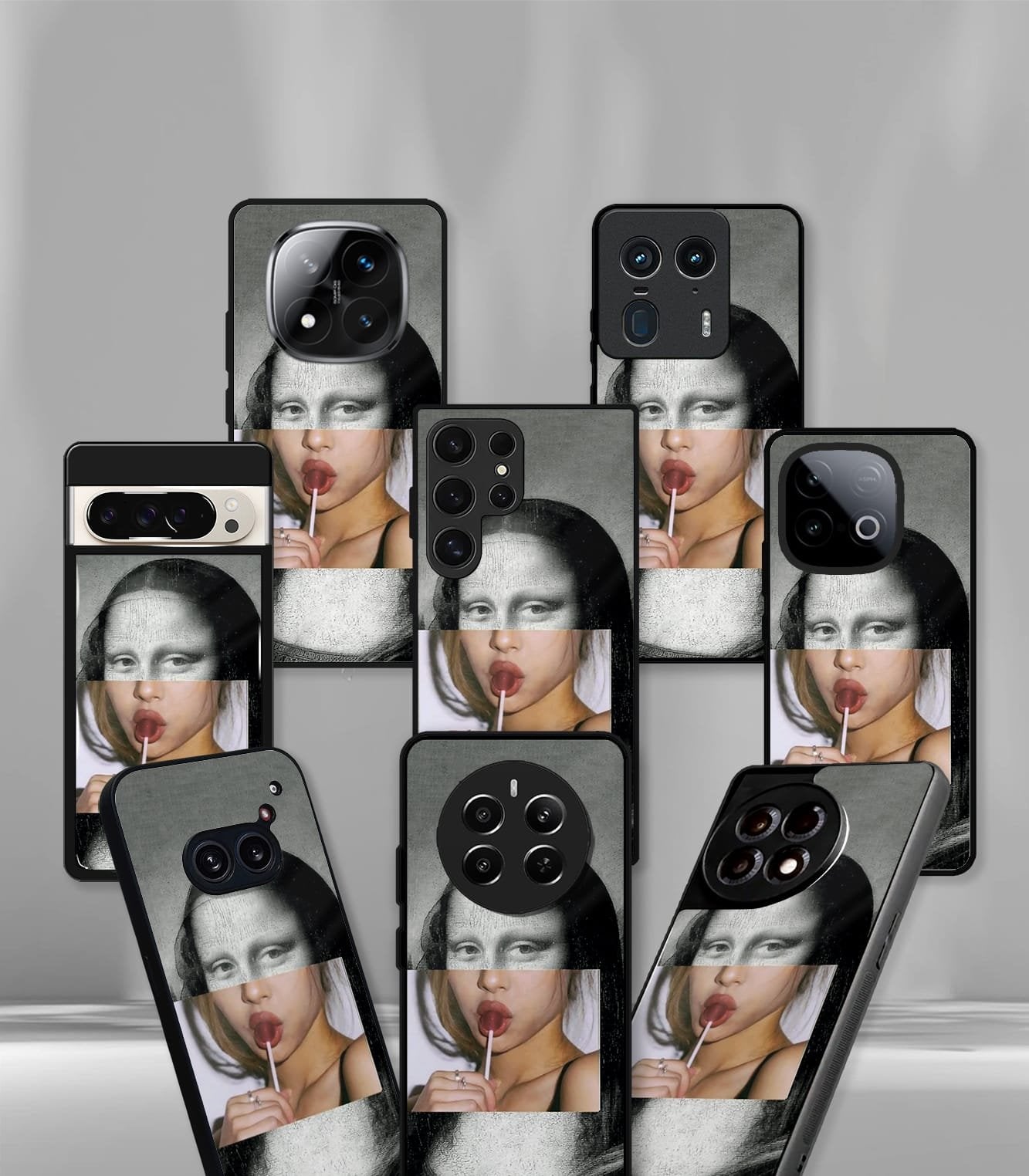 cutout patternic premium glossy phone case compatible for every phone models.