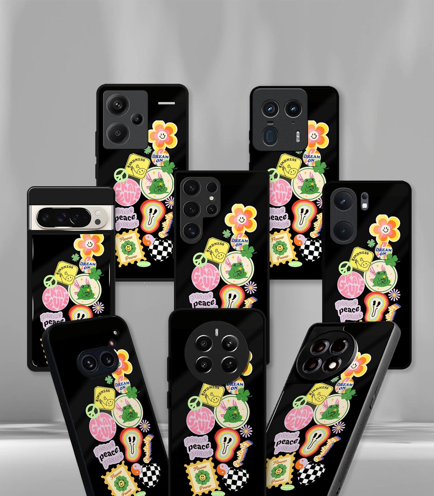 cutout patternic premium glossy phone case compatible for every phone models.