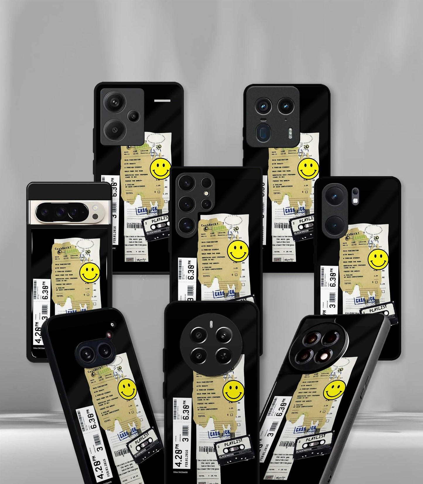 cutout patternic premium glossy phone case compatible for every phone models.