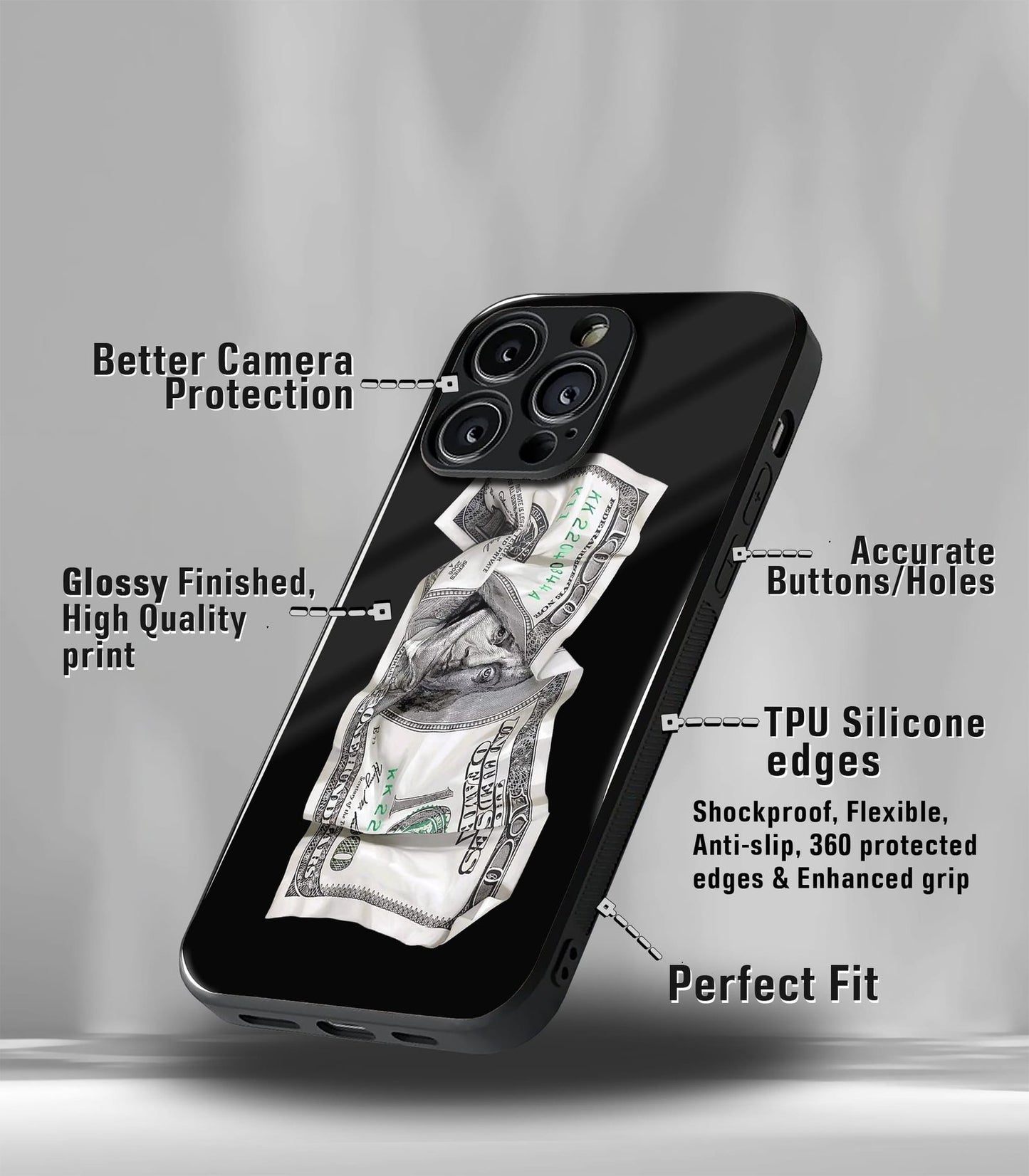 cutout patternic premium glossy phone case compatible for every phone models.