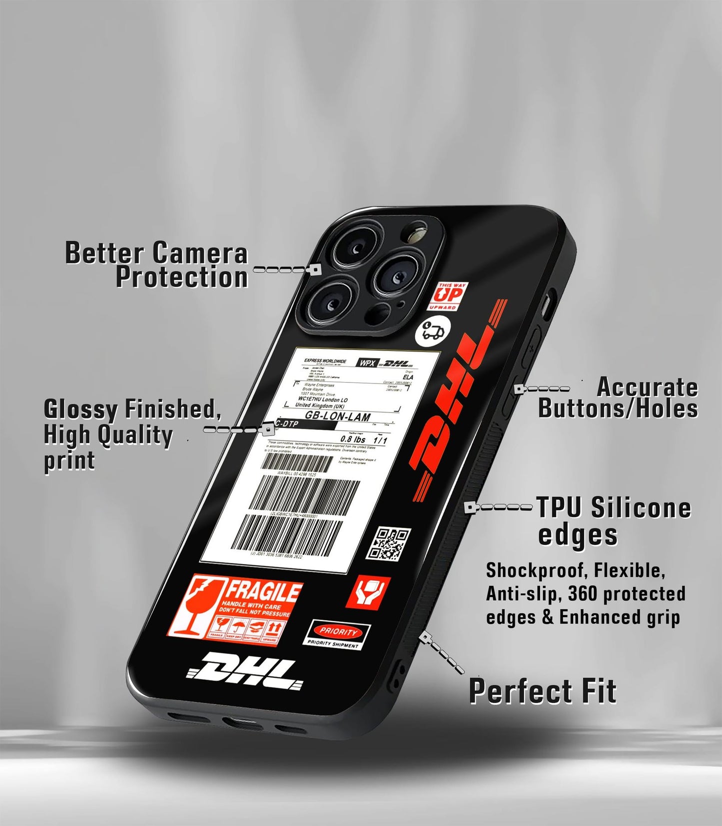 cutout patternic premium glossy phone case compatible for every phone models.