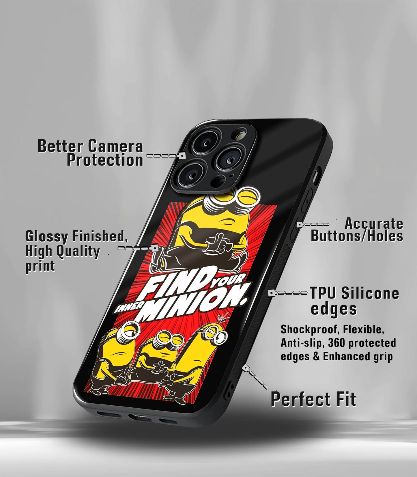 cutout patternic premium glossy phone case compatible for every phone models.