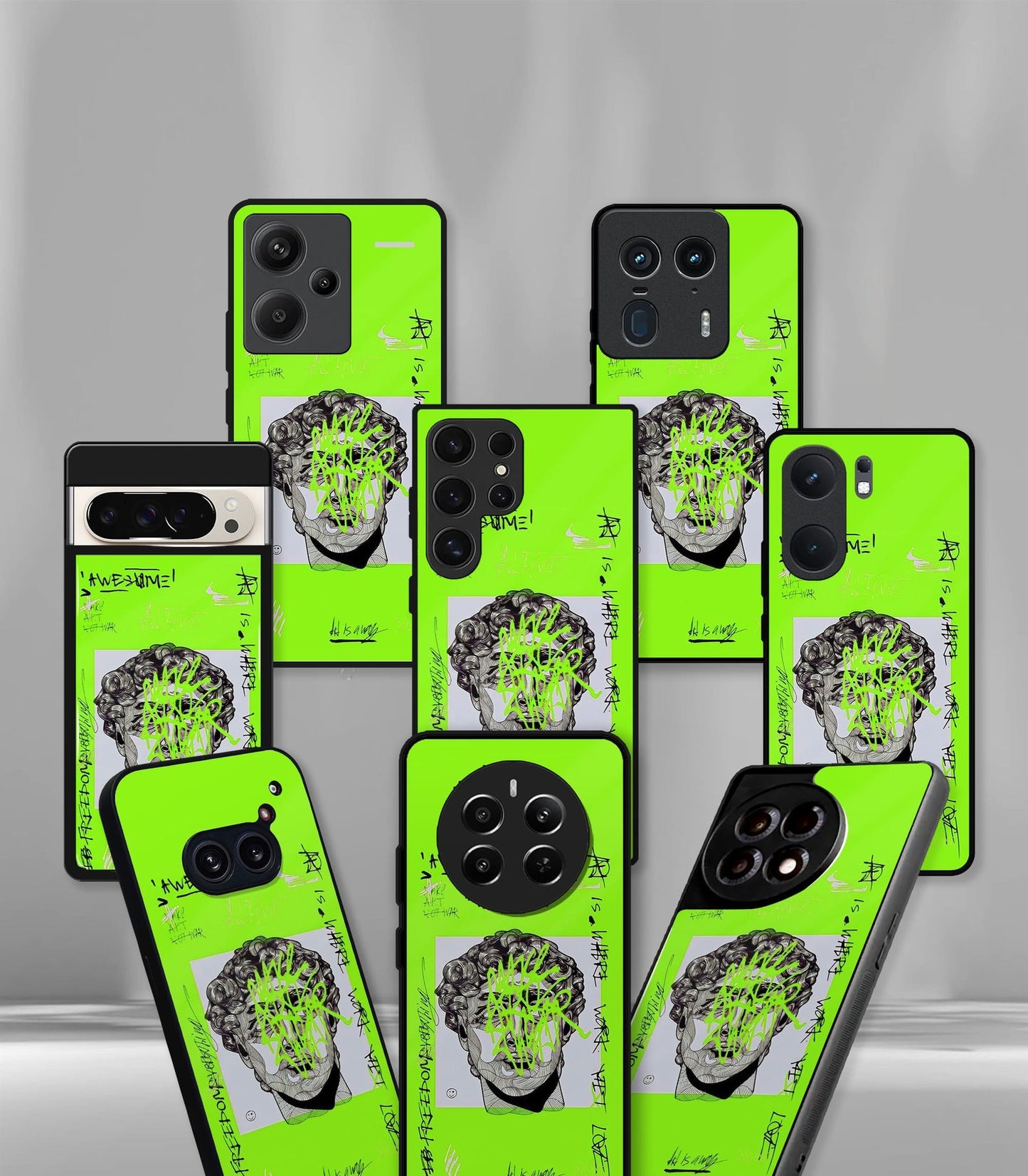 cutout patternic premium glossy phone case compatible for every phone models.