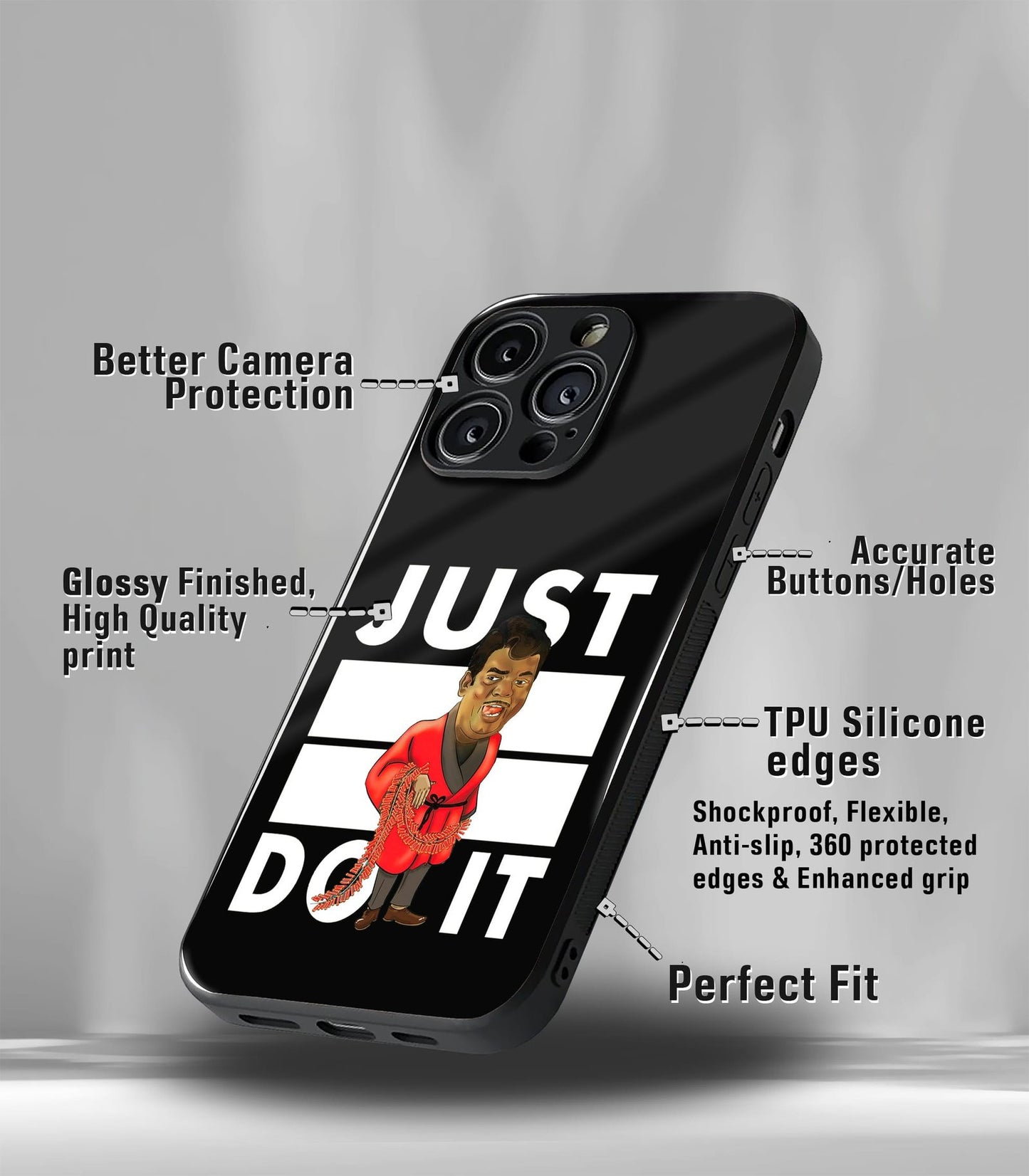 cutout patternic premium glossy phone case compatible for every phone models.