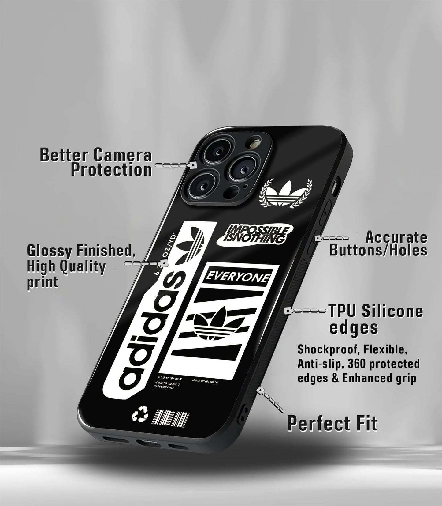 cutout patternic premium glossy phone case compatible for every phone models.