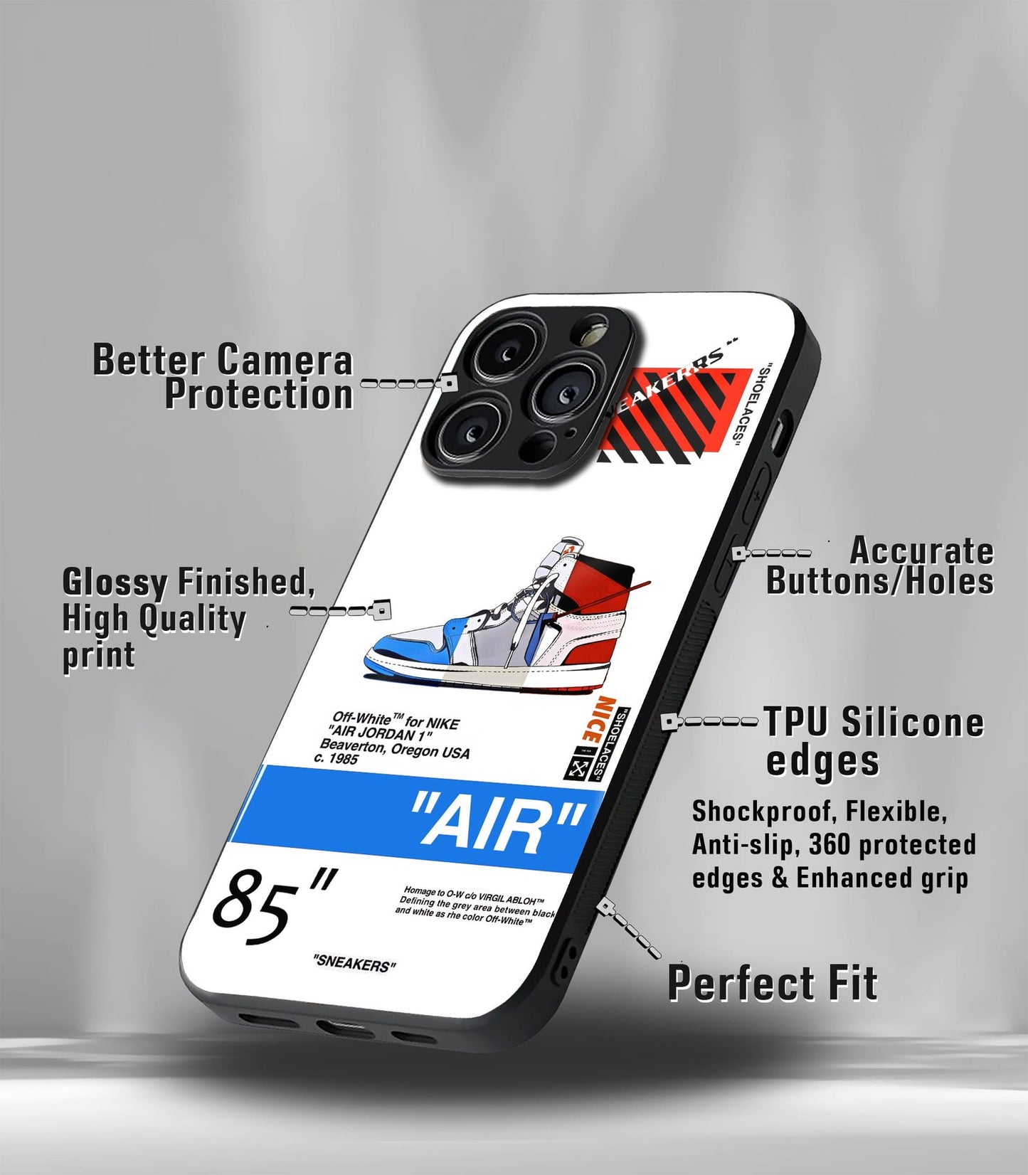 cutout patternic premium glossy phone case compatible for every phone models.