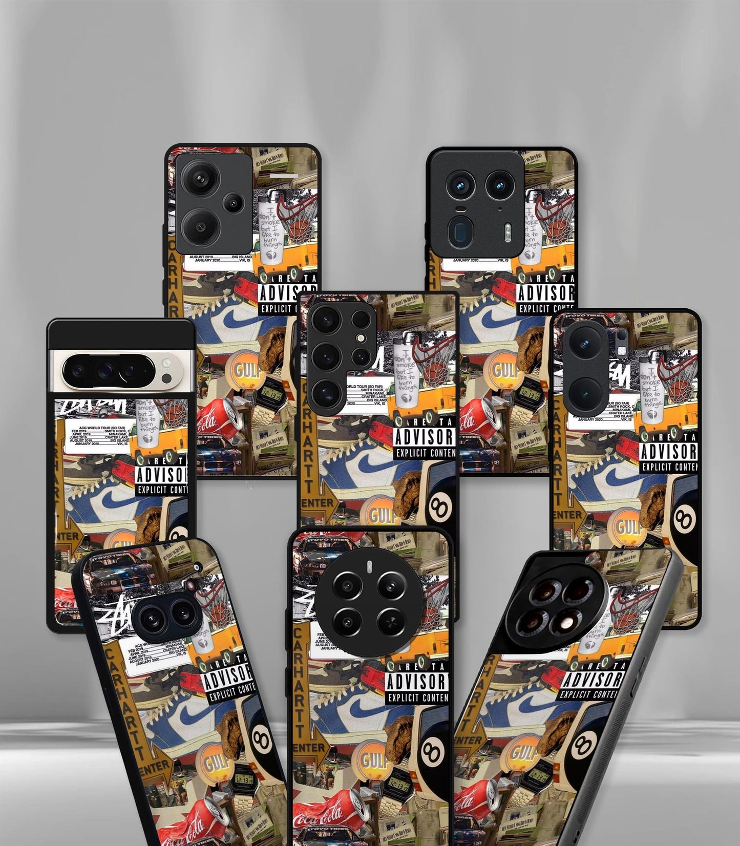 cutout patternic premium glossy phone case compatible for every phone models.