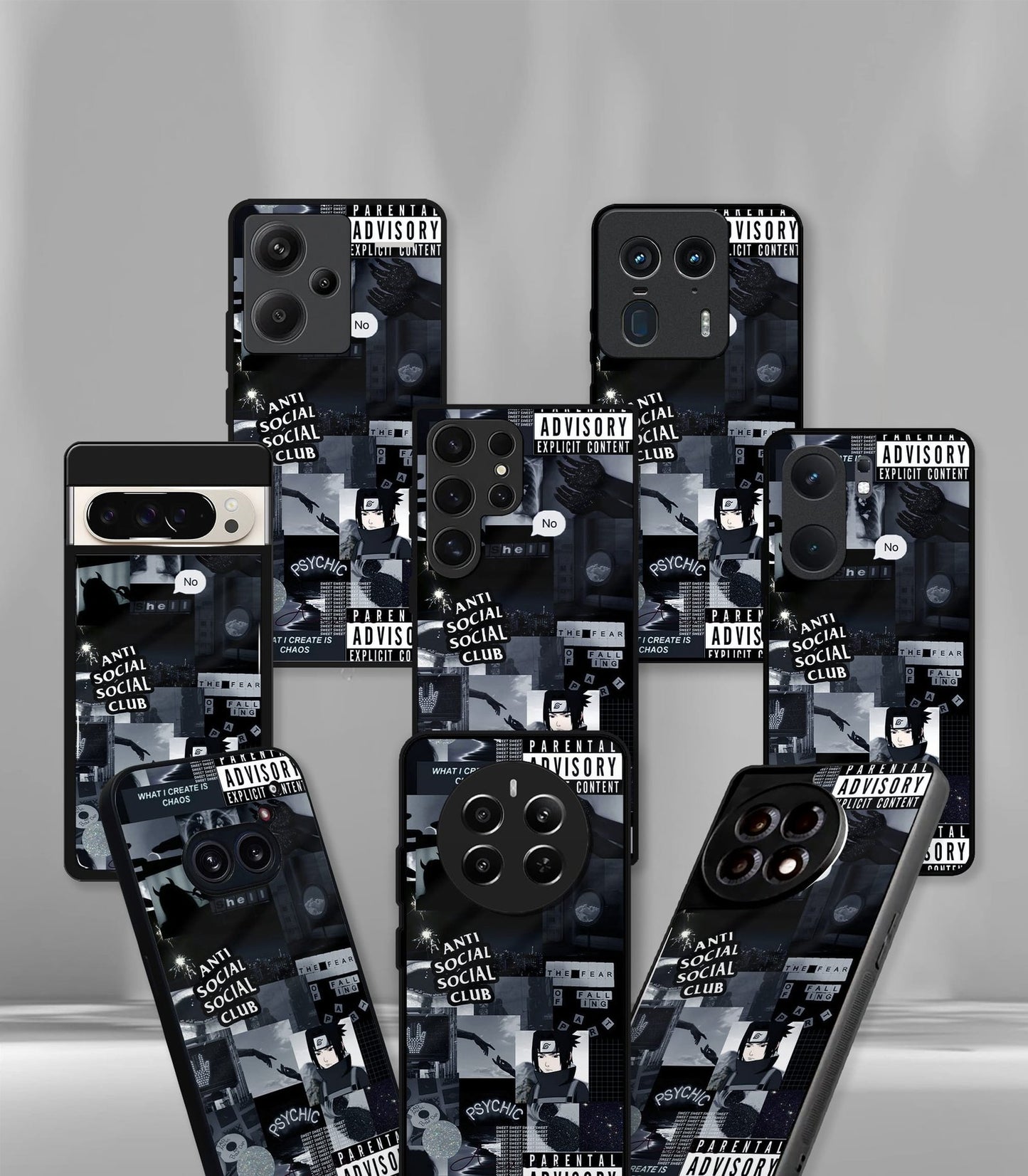cutout patternic premium glossy phone case compatible for every phone models.