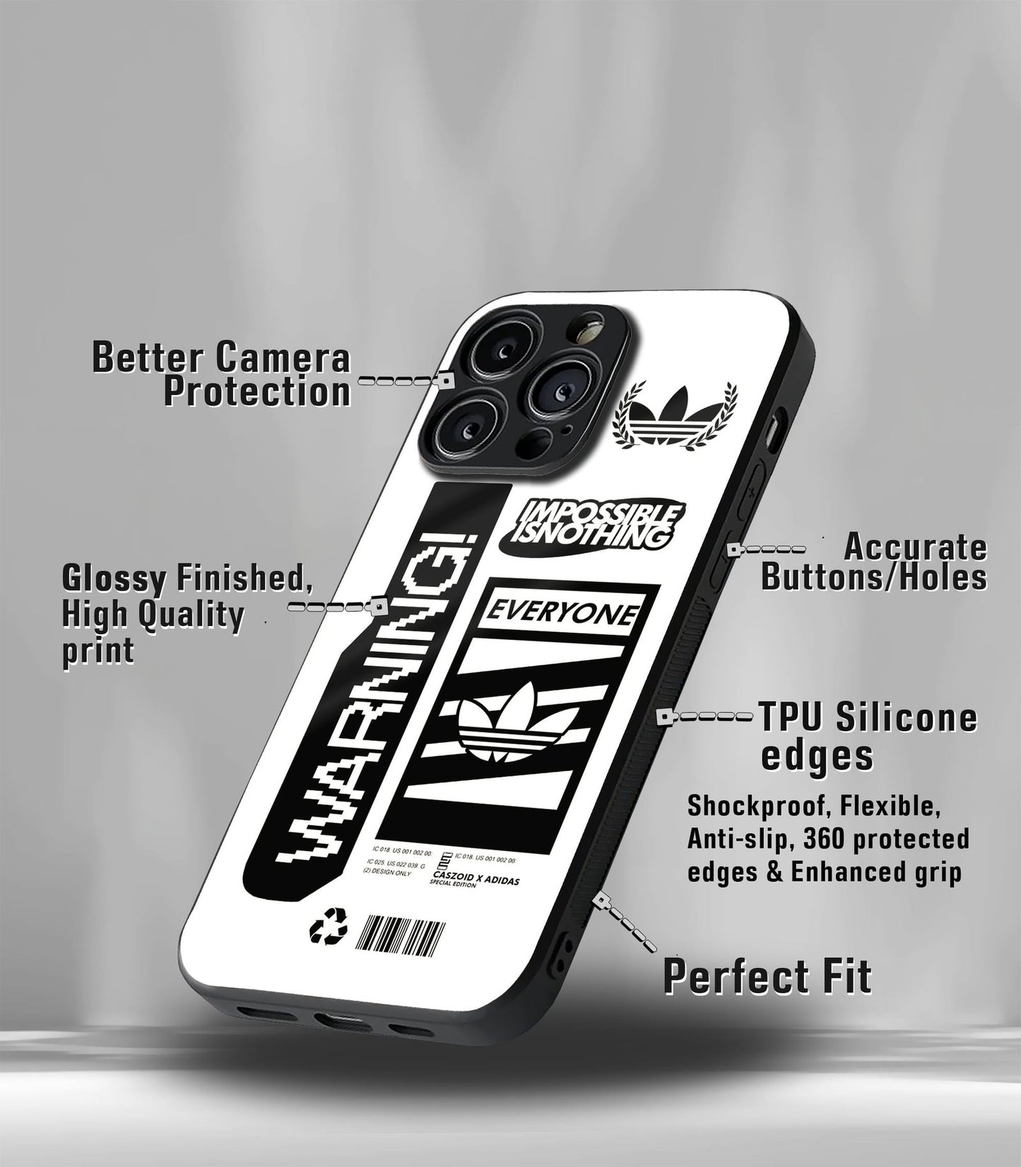 cutout patternic premium glossy phone case compatible for every phone models.