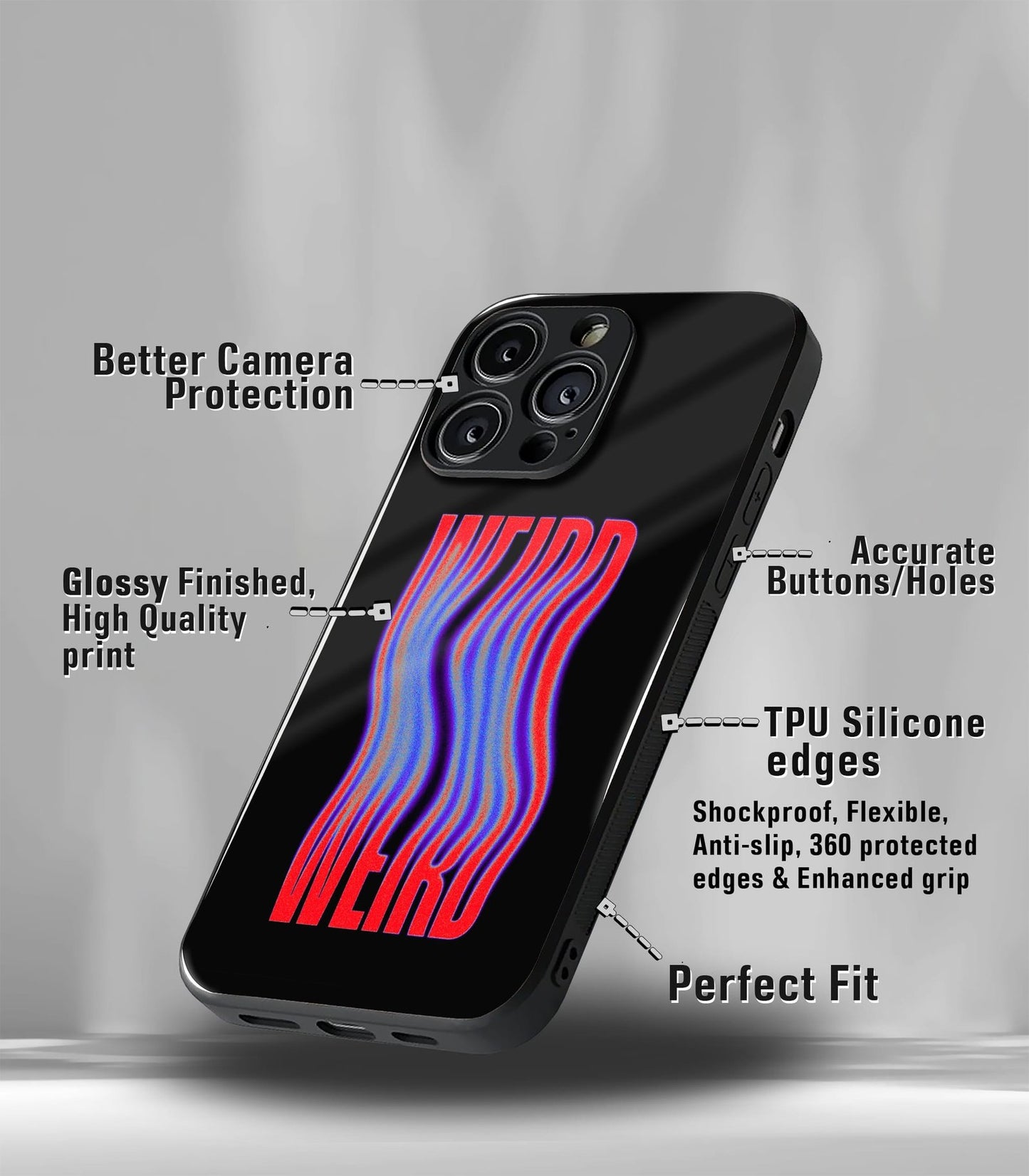 cutout patternic premium glossy phone case compatible for every phone models.
