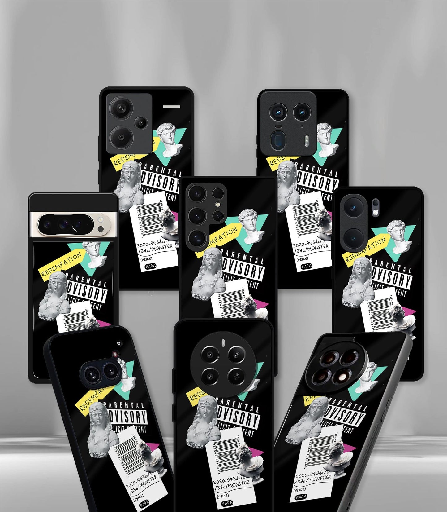 cutout patternic premium glossy phone case compatible for every phone models.