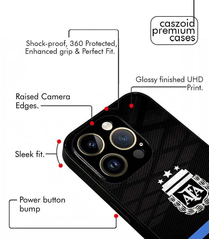 customized argentina dark edition fifa wc26 premium glossy phone case