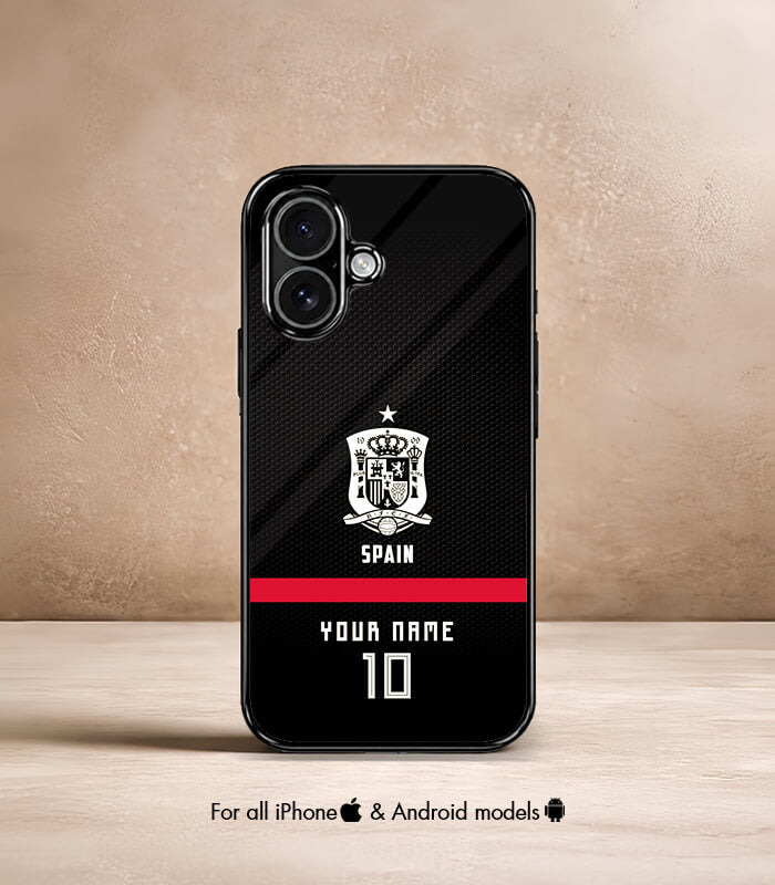customized spain dark edition fifa wc26 premium glossy phone case