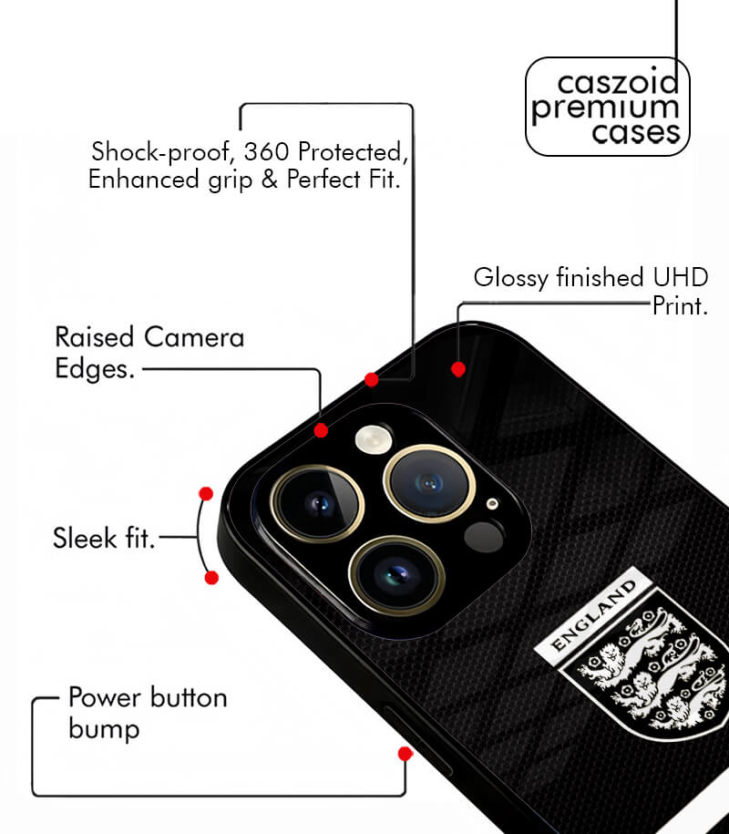 customized england dark edition fifa wc26 premium glossy phone case