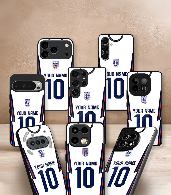 customized england home kit fifa wc26 edition premium glossy phone case