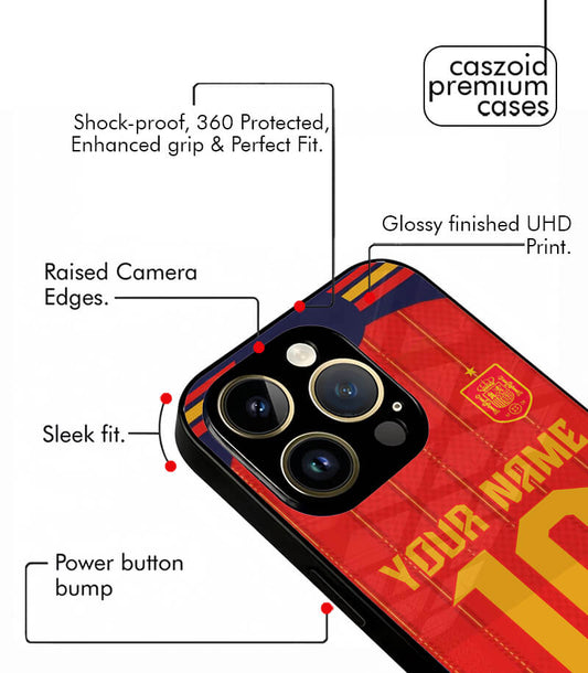 Customized Spain Home Kit FIFA WC26 Edition Premium Glossy Phone Case