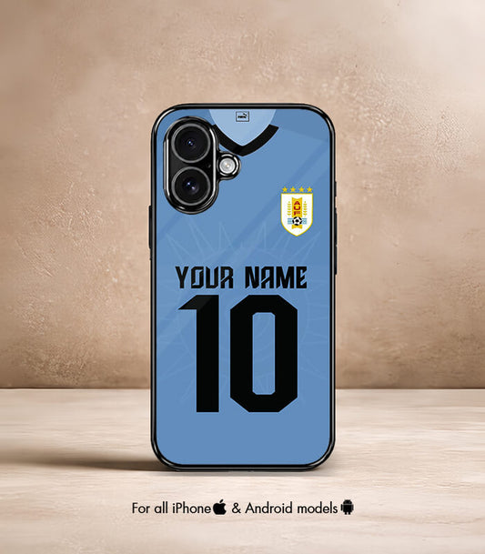 Customized Uruguay Home Kit FIFA WC26 Edition Premium Glossy Phone Case